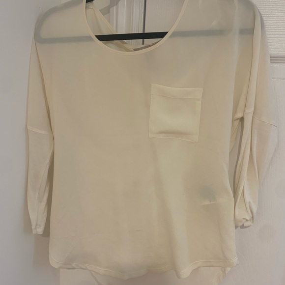 Banana Republic Cream Boxy 3/4 Sleeve Blouse - Picture 1 of 4